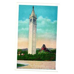 Vintage Postcard Campanile University CA Pacific Novelty Unused San Francisco